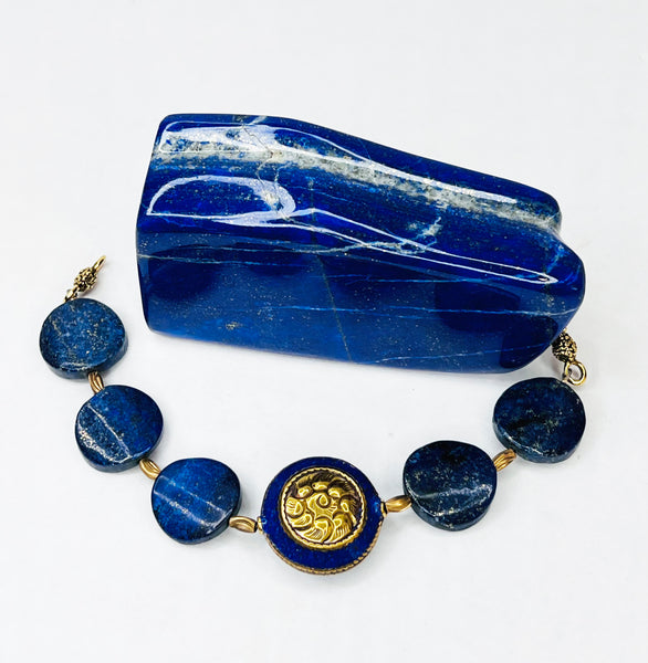 Bodacious Dreams Bracelet - Lapis & Brass