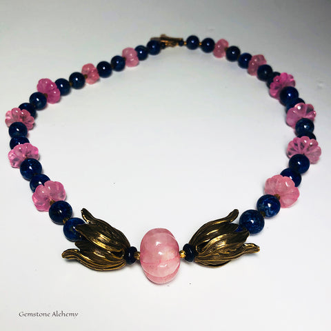 Visions of Blossoming Love - Lapis and Rose Quartz
