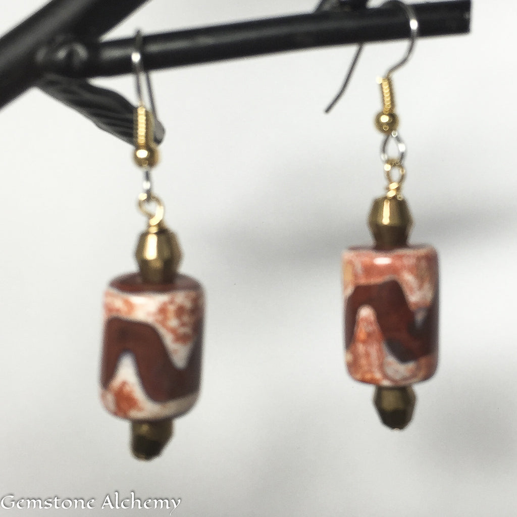 Kazuri Barrel Earring