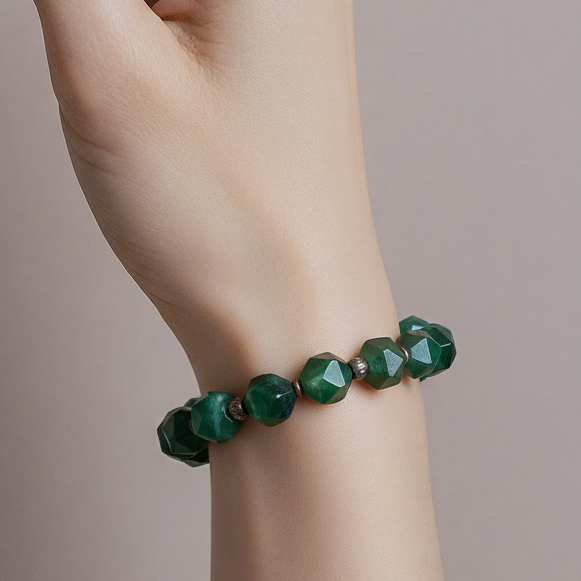 Heart of the Wild Bracelet  - Green tiger eye