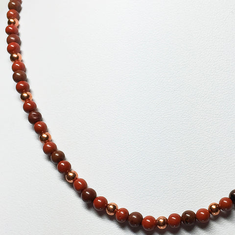 Limitless Beaded Chain - Mahogany Obsidian and copper