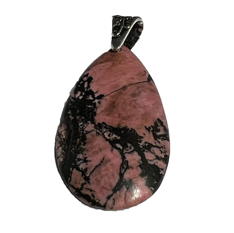 Rhodonite Teardop Pendant