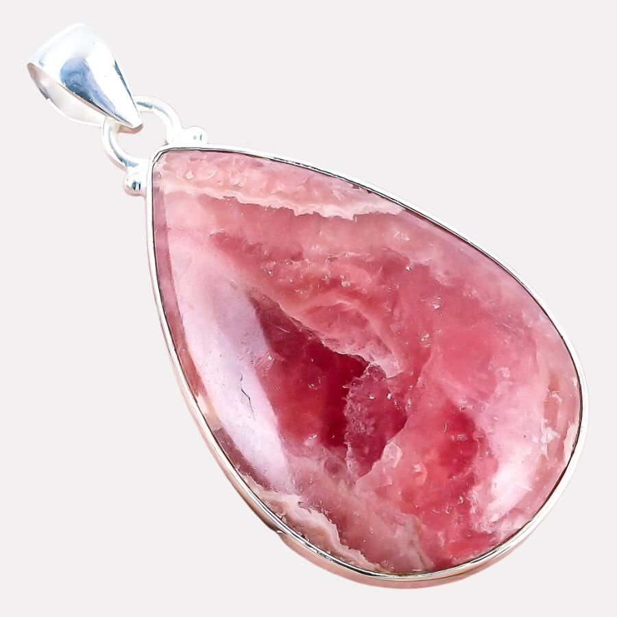 Rhodocrosite  Pendant 1.9"- Love and compassion for self