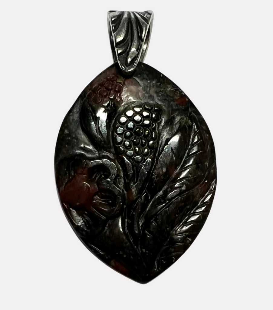 Tranquility Jasper Pendant - Pewter Bail 2"