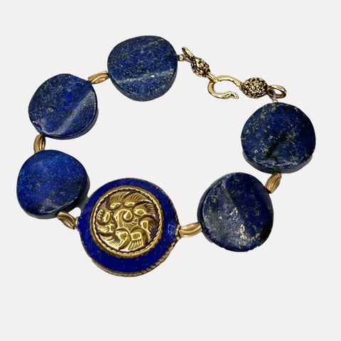 Bodacious Dreams Bracelet - Lapis & Brass