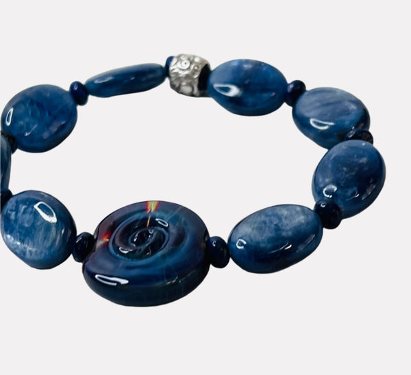 Soul Truth Vision - Kyanite, Lapis Lazuli Bracelet