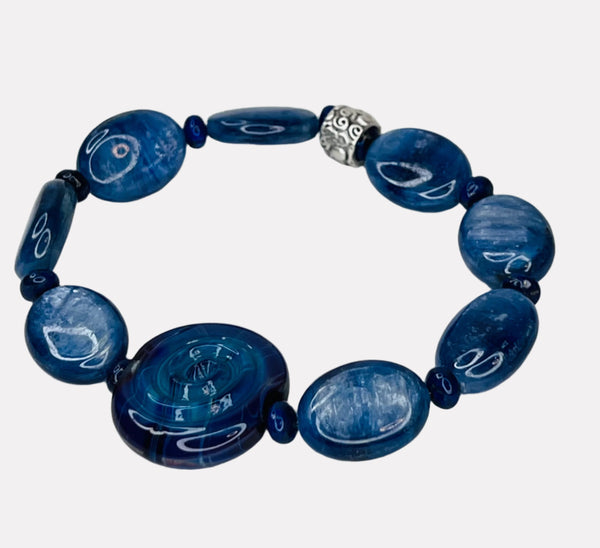 Soul Truth Vision - Kyanite, Lapis Lazuli Bracelet