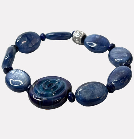 Soul Truth Vision - Kyanite, Lapis Lazuli Bracelet