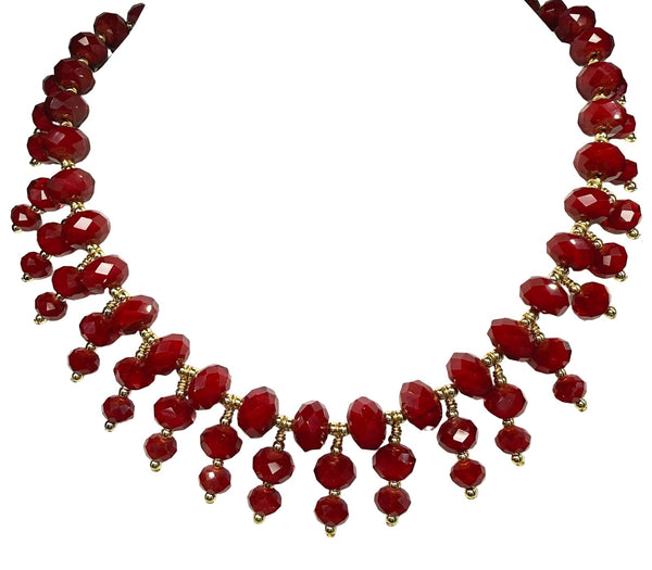 The Queen's Jewels - Red Power Elegant Necklace - Awaken Your Vital Alchemy