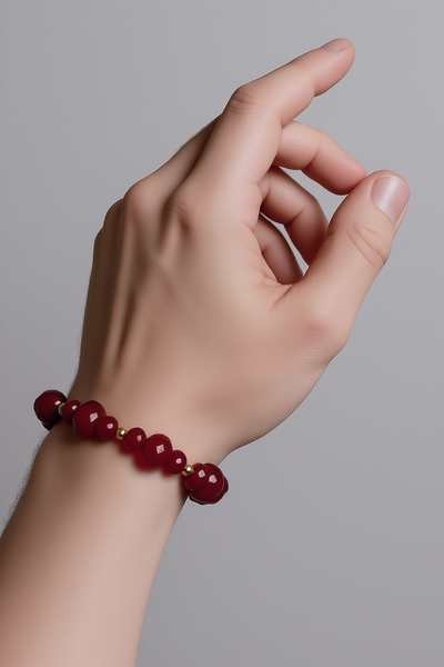 Bright Red Power - Dynamic Change, Stretch Bracelet