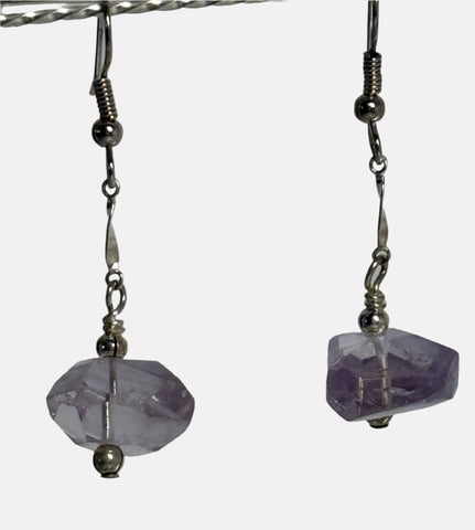 Highest Potential - Amethyst Earrings 1.8"