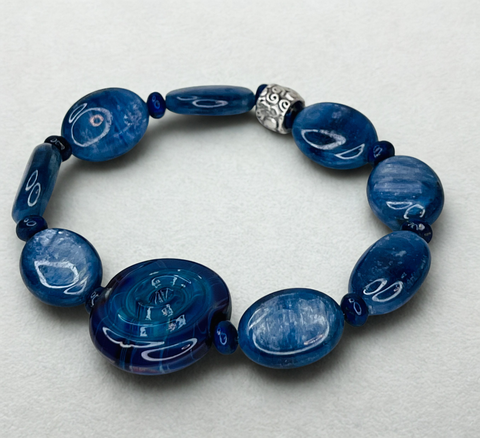 Soul Truth Vision - Kyanite, Lapis Lazuli Bracelet