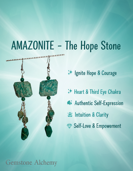 Ignite your Life with the Gentle Power Of Amazonite - Heart/Third Eye 3.75"