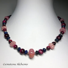 Visions of Grounded Love - Lapis Lazuli, Rose Quartz, Fuchsia Tiger Eye