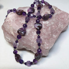 Love’s Sweet Joyous Simplicity Set - Crazy Lace Agate, Amethyst SOLD