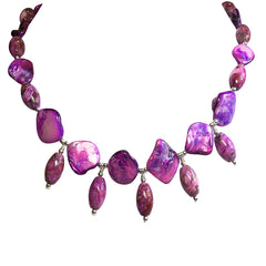 Becoming - Crazy, in a good way :>)  Cultured pearl, Crazy lace agate