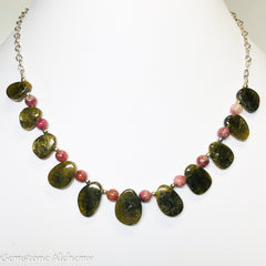 Compassionate Serenity - Green Tourmaline, Rubellite tourmaline