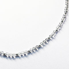 Crystal Clarity - Universal Remedy - Beaded Chain Necklace Quartz - Sterling or Gold Filled