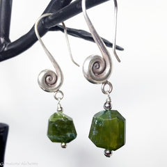 Gifts of the Divine Earrings - Green Garnet