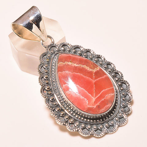 Rhodocrosite Vintage Style Pendant - Feel love and compassion for self